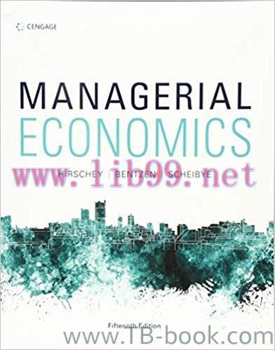 Managerial Economics 15th Edition by Mark Hirschey 课本