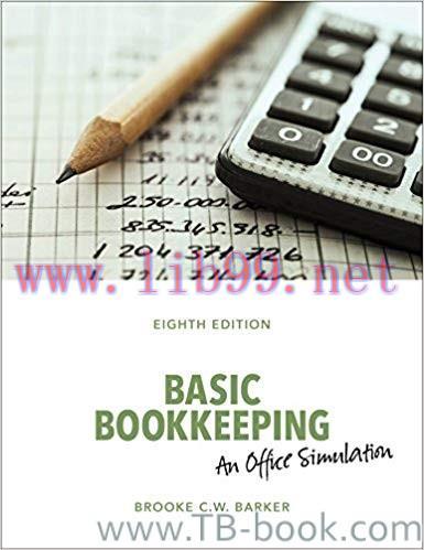 (PDF)Basic Bookkeeping: An Office Simulation, 8th Canadian Edition by Brooke Barker