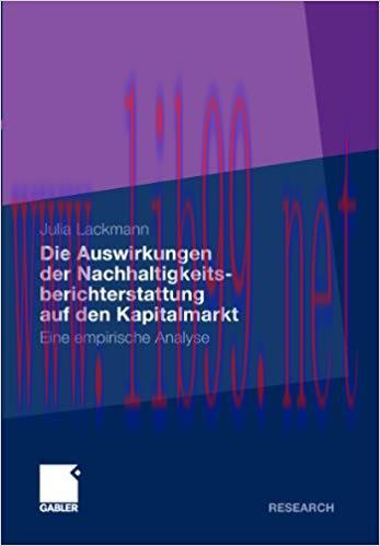 (PDF)Die Auswirkungen der Nachhaltigkeitsberichterstattung auf den Kapitalmarkt: Eine empirische Analyse (German Edition) 2010 Edition