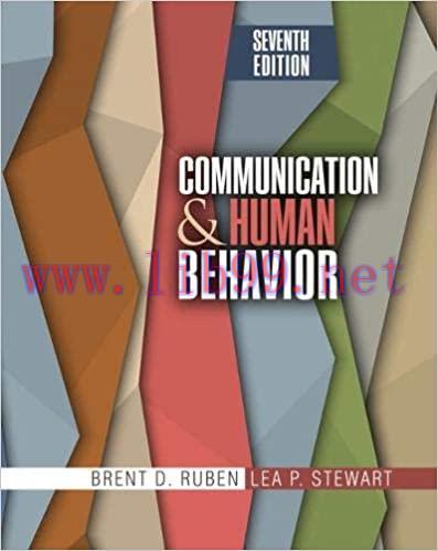 (PDF)Communication AND Human Behavior 7th Edition by Brent D Ruben