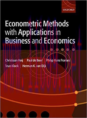 (PDF)Econometric Methods with Applications in Business and Economics