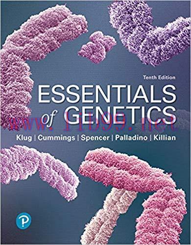 [PDF]Essentials of Genetics, 10th Edition [William S. Klug]