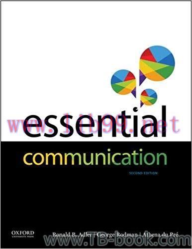 Essential Communication 2nd Edition by Ronald Adler 课本