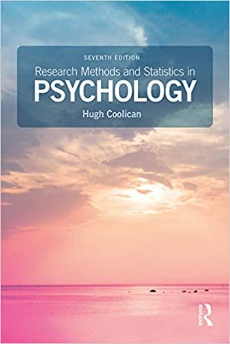 Research Methods and Statistics in Psychology 7th Edition