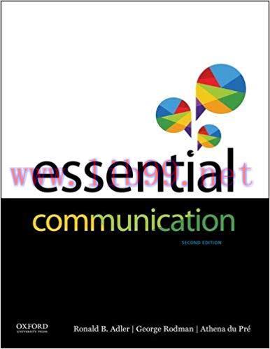 [EPUB]Essential Communication, 2nd Edition [Ronald B. Adler]