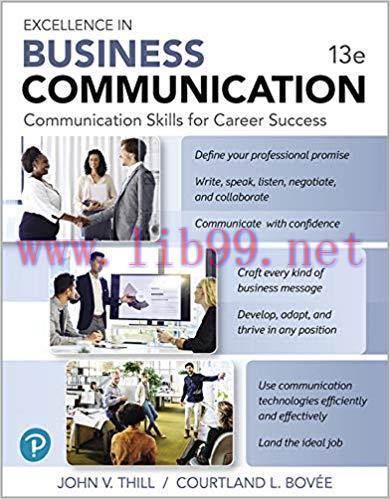 [EPUB]Excellence in Business Communication, 13th Edition [John V. Thill]
