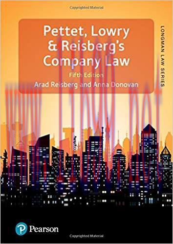 [PDF]Pettet, Lowry and Reisberg’s Company Law 5th Edition [Reisberg, Arad]