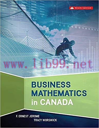 [PDF]Business Mathematics in Canada, 9th Canadian Edition [F. Ernest Jerome]