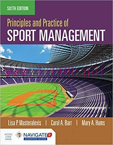 [PDF]Principles and Practice of Sport Management 6th Edition