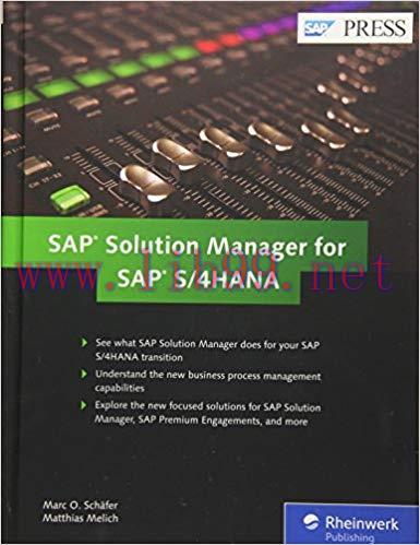 [PDF]SAP Solution Manager 7.2 for SAP S/4HANA (SolMan)
