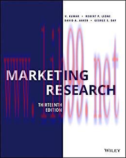 [PDF]Marketing Research 12e [David A. Aaker] (PDF+EPUB) + 13e