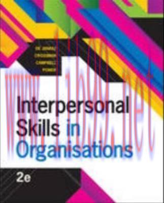 [EPUB]Interpersonal skills in Organisations, 2nd Edition (9781743071540)