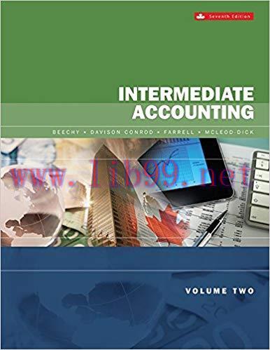 [PDF]Intermediate Accounting Volume 2, 7th Edition[Thomas H. Beechy]