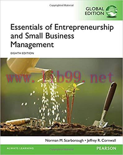 [PDF]Essentials of Entrepreneurship and Small Business Management, 8th Global Edition [Norman M. Scarborough]