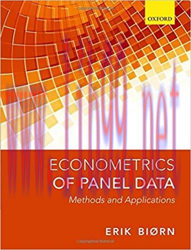 [PDF]Econometrics of Panel Data - Methods and Applications