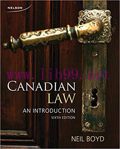 [PDF]Canadian Law - An Introduction, 6th Edition [Neil Boyd]
