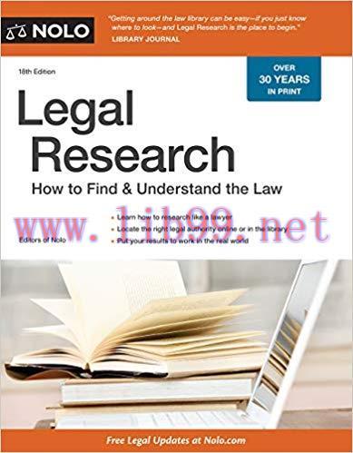 [PDF]Legal Research: How to Find & Understand the Law Eightteenth Edition