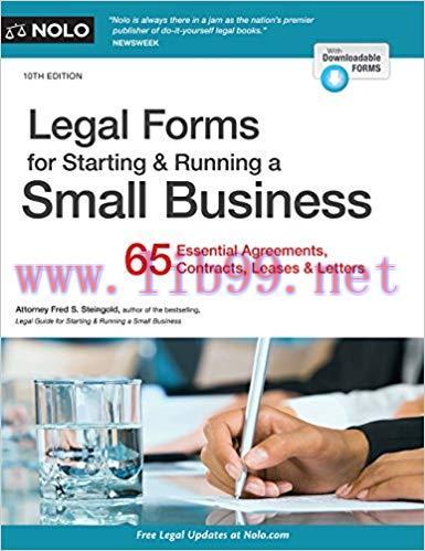 [PDF]Legal Forms for Starting & Running a Small Business