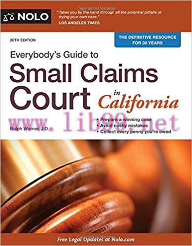 [PDF]Everybodys Guide to Small Claims Court in California