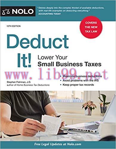 [PDF]Deduct It!: Lower Your Small Business Taxes Fifteenth Edition