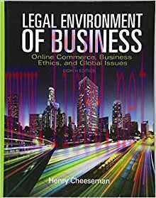 [PDF]The Legal Environment of Business, 8th Edition [Henry R. Cheeseman]