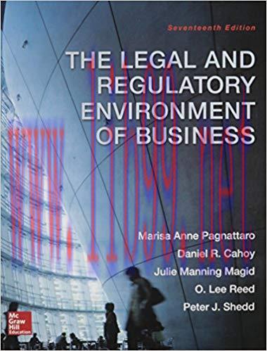 [PDF]The Legal and Regulatory Environment of Business, 17th Edition