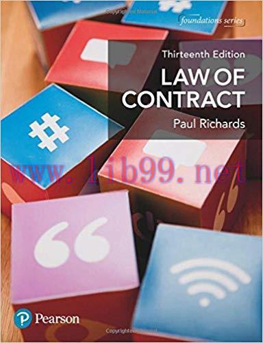 [PDF]Law of Contract, 13e [PauL RiChaRds]