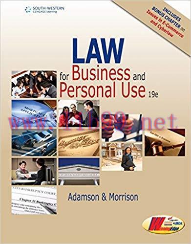 [PDF]Law for Business and Personal Use (Business Law) 19e