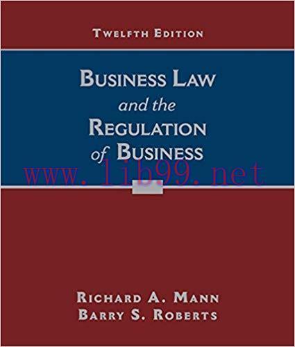 [PDF]Business Law and the Regulation of Business, 12th Edition