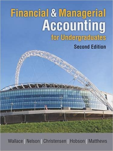 Financial and Managerial Accounting for Undergraduates, 2e Wallace