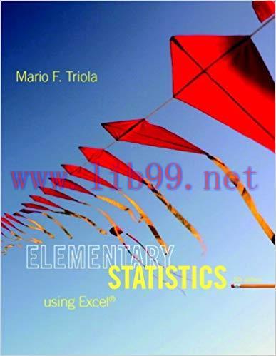 [PDF]Elementary Statistics Using Excel, 5th Edition [Mario F. Triola]