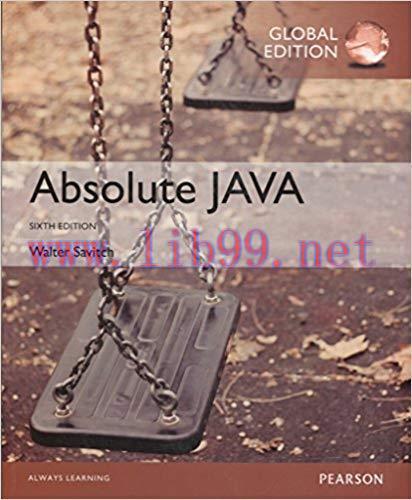 [PDF]Absolute Java, 6th Global Edition [Walter Savitch]