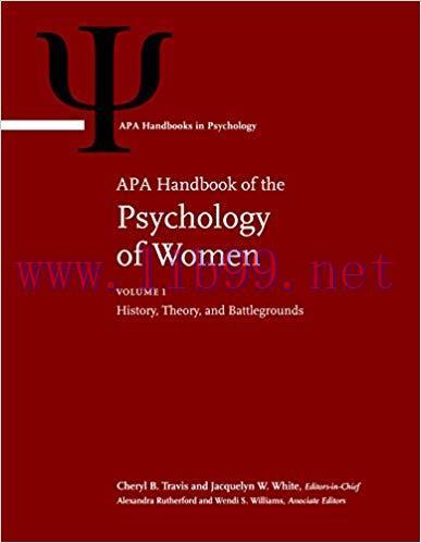 [PDF]APA Handbook of the Psychology of Women - 2 Volume Set