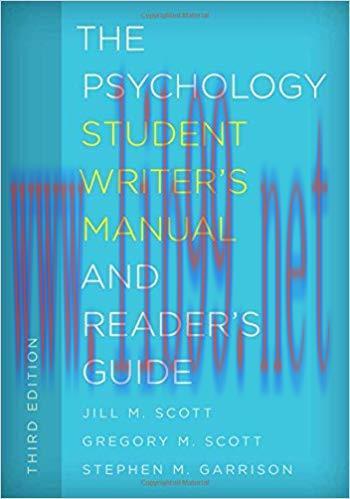 [PDF]The Psychology Student Writers Manual and Readers Guide,Third Edition