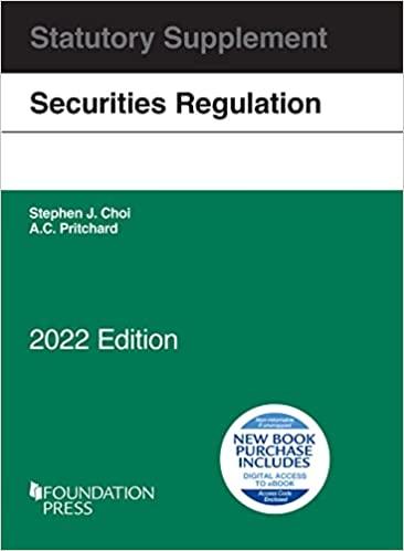 Securities Regulation Statutory Supplement, 2022 Edition (Selected Statutes) 2022nd Edition