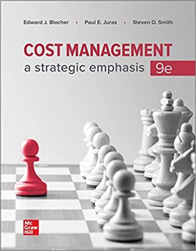 Cost Management A Strategic Emphasis 9th Edition