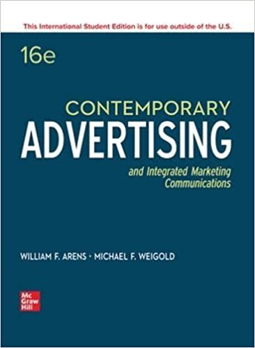 Contemporary Advertising and Integrated Marketing Communications 16th