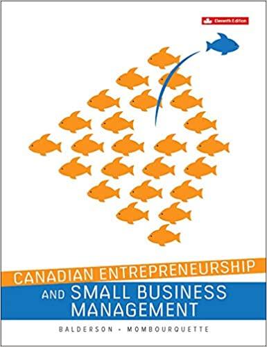 Canadian Entrepreneurship & Small Business Management 11th