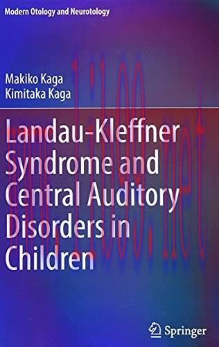 [AME]Landau-Kleffner Syndrome and Central Auditory Disorders in Children (Modern Otology and Neurotology) (Original PDF) 