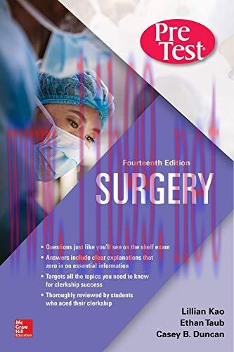 [AME]Surgery PreTest Self-Assessment and Review, Fourteenth Edition (ORIGINAL PDF from_ Publisher) 