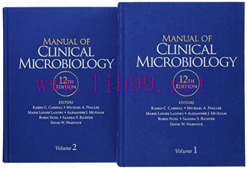 [AME]Manual of Clinical Microbiology, 2 Volume Set, 12th Edition (ASM Books) (True PDF from_ Publisher, No Frontmatter & Index) 