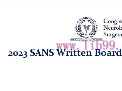 [AME]CNS 2023 SANS Written Board Review Course (CME VIDEOS) 