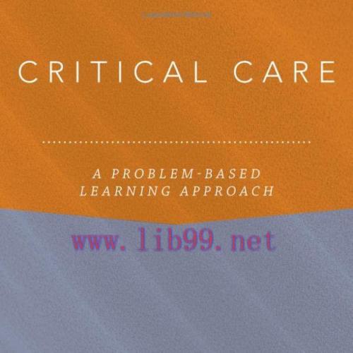 [AME]Critical Care: A Problem-Based Learning Approach (Anaesthesiology: A Problem Based Learning Approach) (Original PDF) 