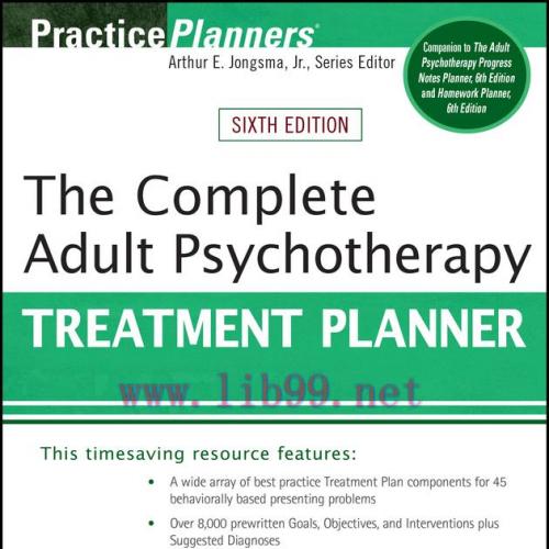 [AME]The Complete Adult Psychotherapy Treatment Planner, 6th edition (Original PDF) 