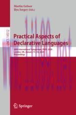 [PDF]Practical Aspects of Declarative Languages: 26th International Symposium, PADL 2024, London, UK, January 15–16, 2024, Proceedings