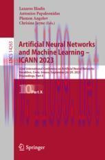 [PDF]Artificial Neural Networks and Machine Learning – ICANN 2023: 32nd International Conference on Artificial Neural Networks, Heraklion, Crete, Greece, September 26–29, 2023, Proceedings, Part X