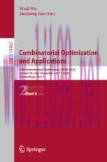 [PDF]Combinatorial Optimization and Applications: 16th International Conference, COCOA 2023, Hawaii, HI, USA, December 15–17, 2023, Proceedings, Part II