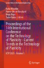 [PDF]Proceedings of the 14th International Conference on the Technology of Plasticity - Current Trends in the Technology of Plasticity: ICTP 2023 - Volume 1