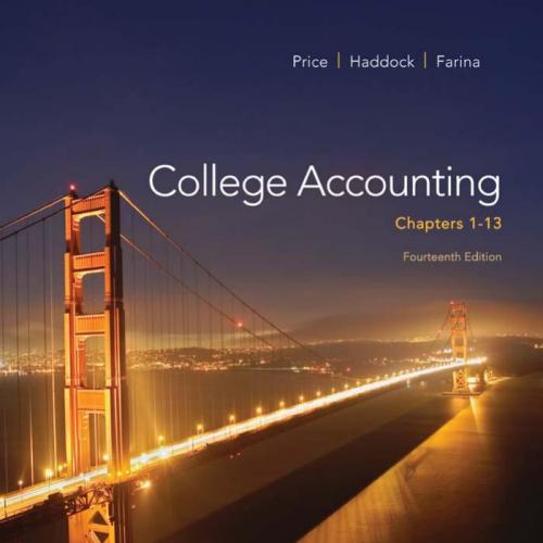 College Accounting (Chapter 1-13) 14th Edition by Price