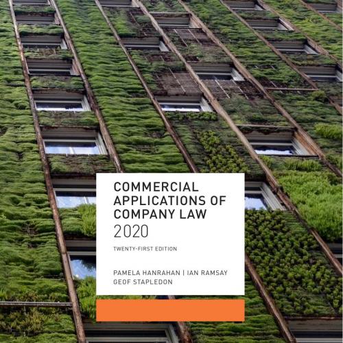 Commercial Applications of Company Law 2020 - Hanrahan, Pamela; Ramsay, Ian